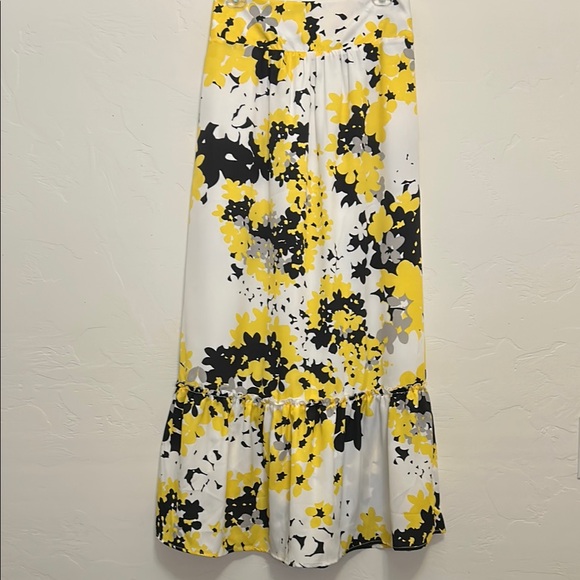 New York & Company Dresses & Skirts - New York & Company Yellow and Black Floral Maxi Skirt